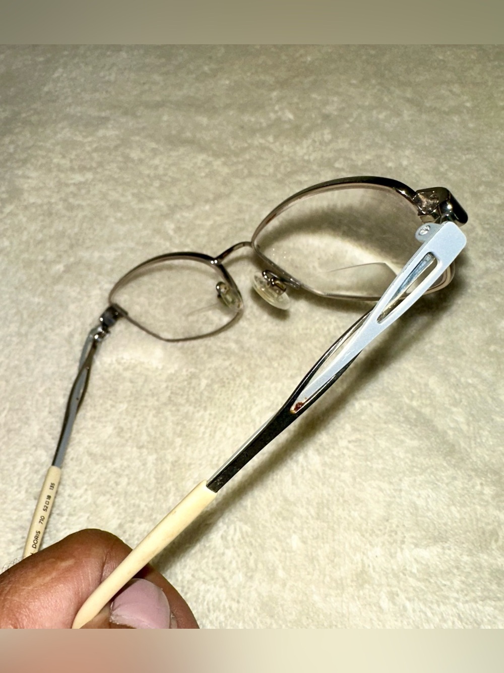 Discontinued Flexon Doris 710 Gunmetal/Gold Eyeglass Frames 52 18 135